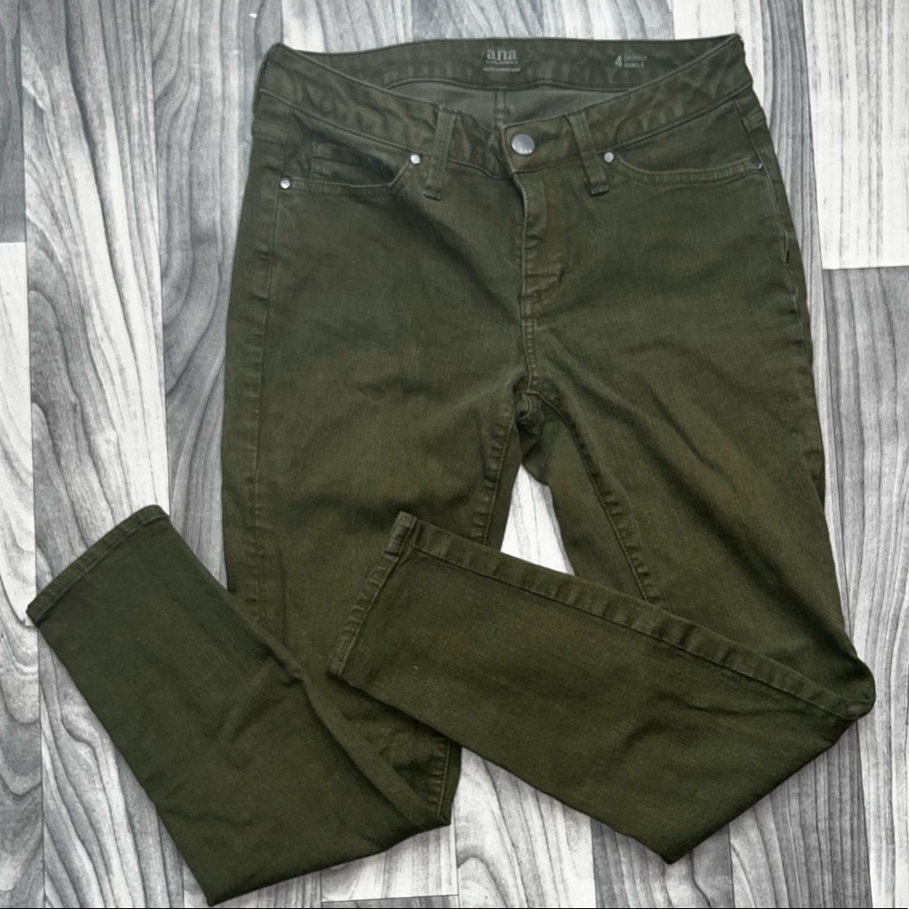 Ana Green Skinny Ankle Pants